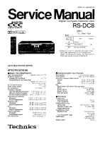 Technics - RSDC-8 - Service manual 